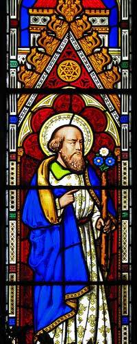 Stained Glass inage of St. Joseph
